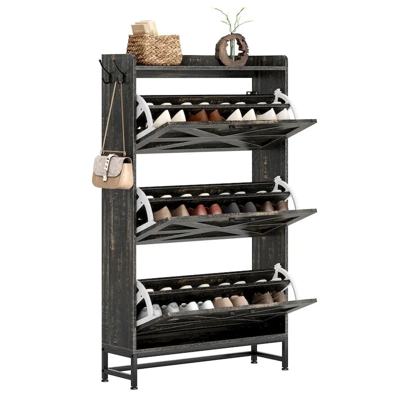 Shoe Cabinet, Entry Home Shoe Cabinet, Entrance Balcony Storage Cabinet, Large Capacity Shoe Rack, Grey