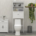 Over-the-toilet Bathroom Storage with 2-doors - 9.06 x 24.80 x 69.69