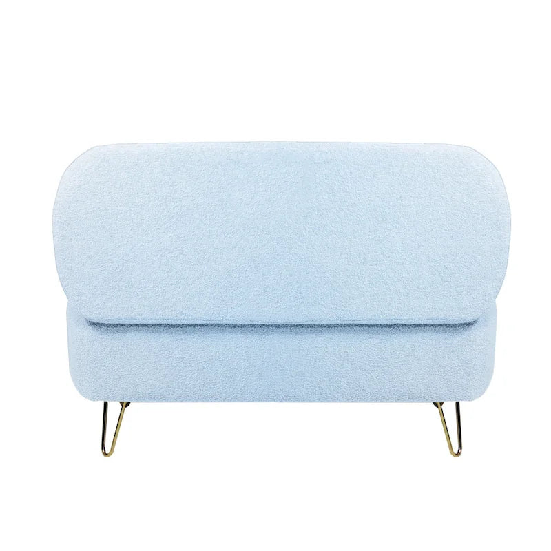 Upholster Storage Ottoman Bench with Faux Fur - 39.37L x 15.75W x 15.5H