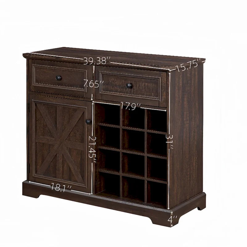 Buffet Cabinet with Storage Sideboard with 2 Drawers