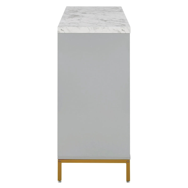 Sideboard with Extra Large Storage Space with Metal Handles and Support Legs for Living Room and Dining Room