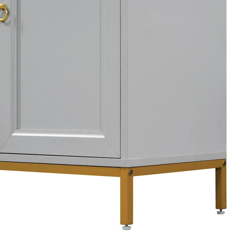 Sideboard with Extra Large Storage Space with Metal Handles and Support Legs for Living Room and Dining Room