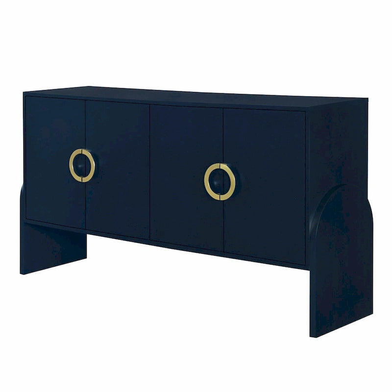 Four-Door Metal Handle Storage Cabinet