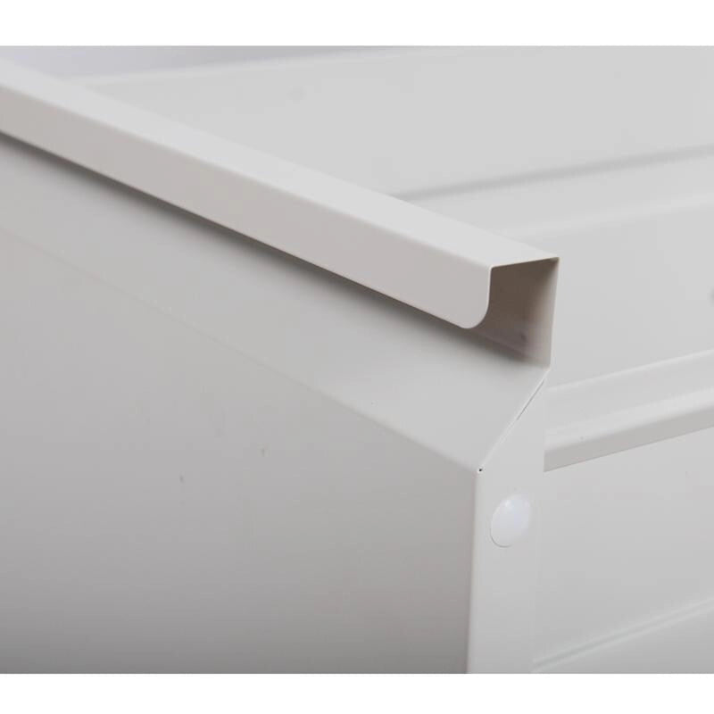 4-Drawer Steel Lateral File Cabinet with Lock, White & Black