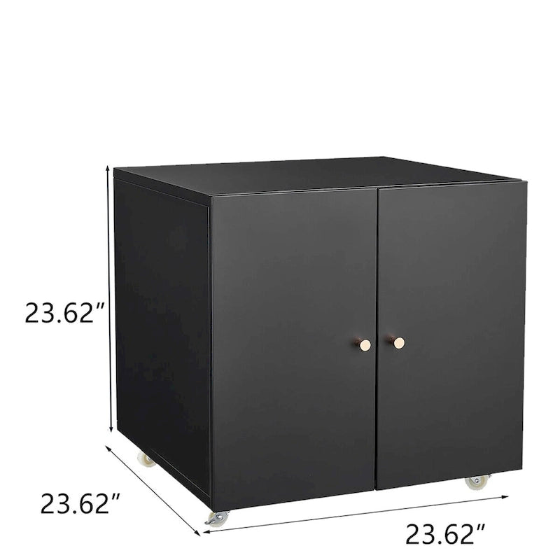 Office Furniture Copier Cabinet 2 Door Steel Stand Mobile Pedestal