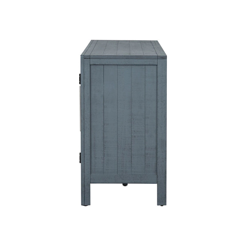 Storage Cabinet Sideboard with MDF+Pine veneer , Adjustable Shelves, Suitable for Living Rooms, Entrance and Study Rooms
