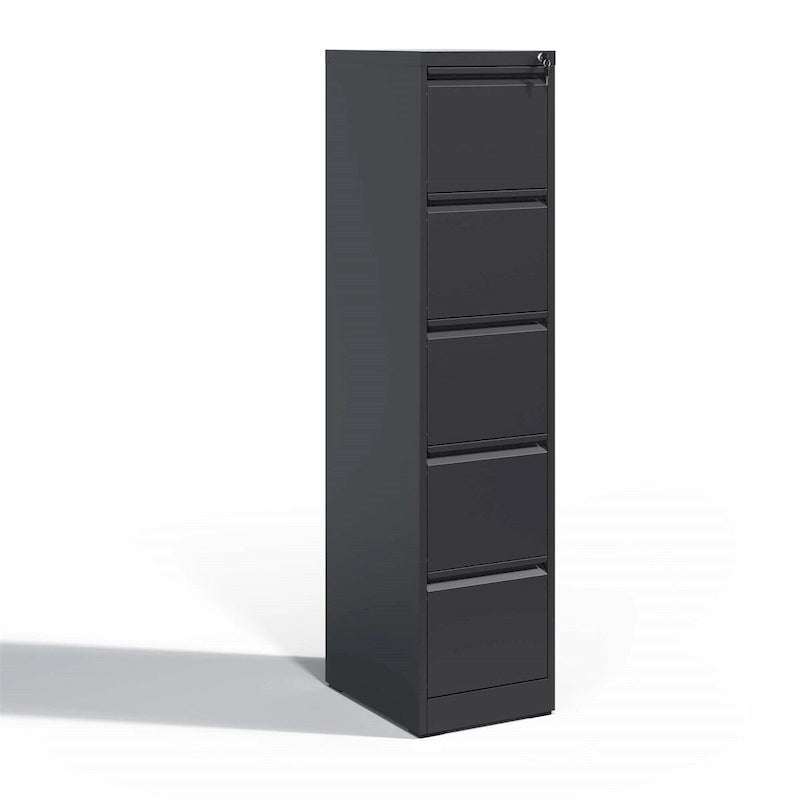 5 Drawer Metal Vertical File Cabinet with Lock