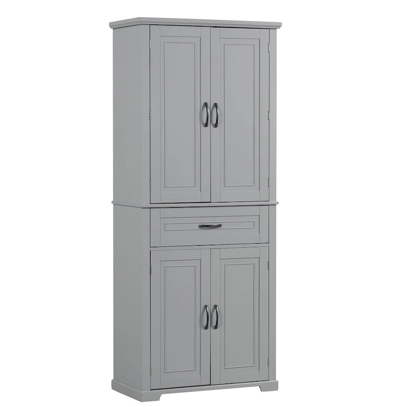 Bathroom Storage Cabinet with Doors and Drawer, Multiple Storage Space, Adjustable Shelf