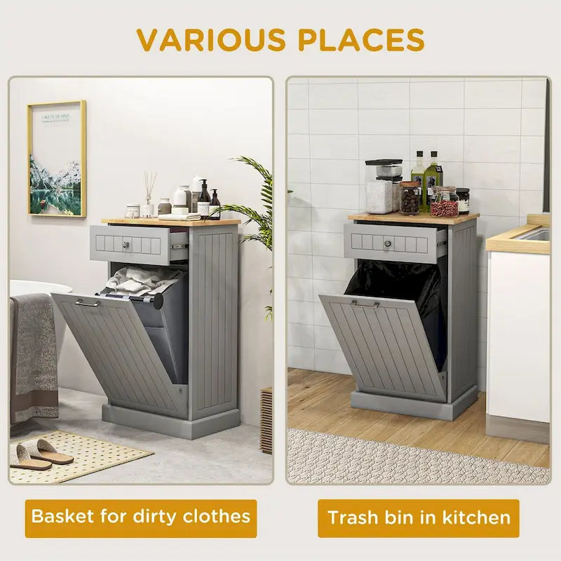 Kitchen Tilt Out Trash Bin Cabinet